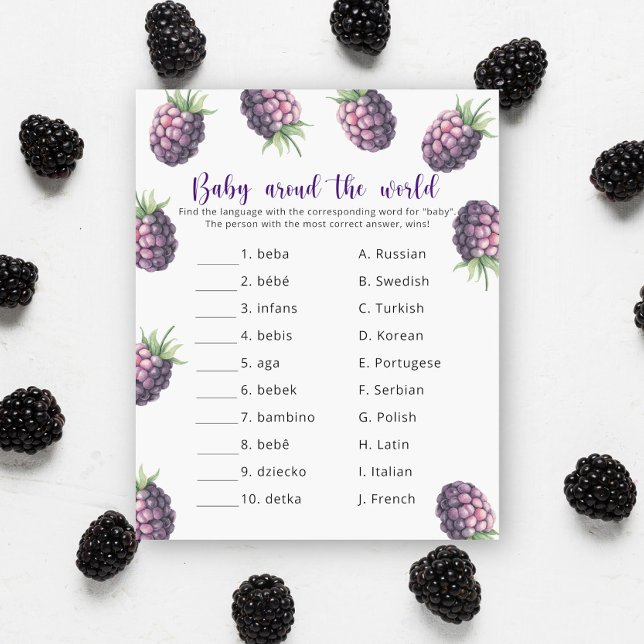 Blackberries - Baby autour du monde jeu (Créateur téléchargé)