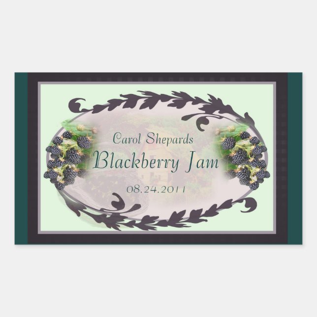 Blackberry Country 1a étiquette personnalisable (Devant)