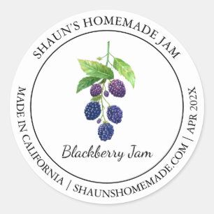 Blackberry Jam étiquette moderne