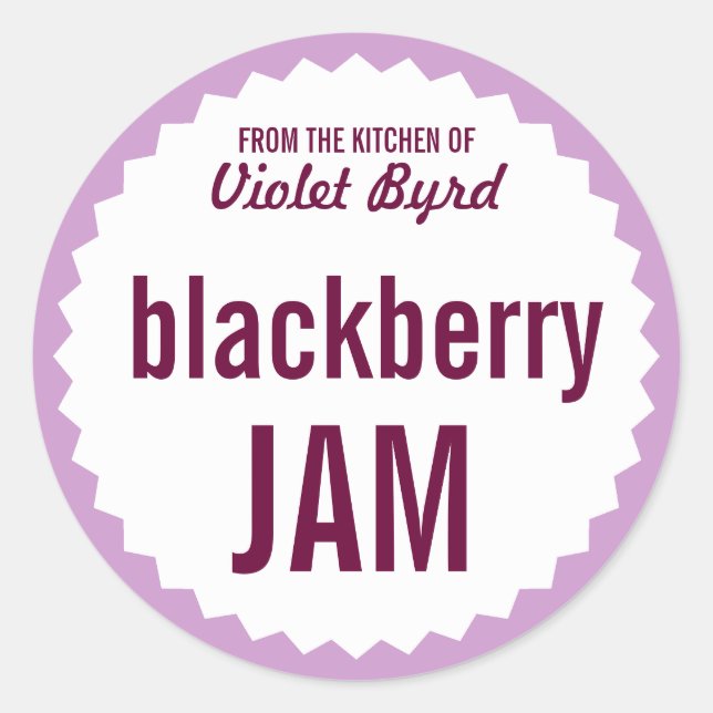 Blackberry Jam Home Canning Étiquette Modèle (Devant)
