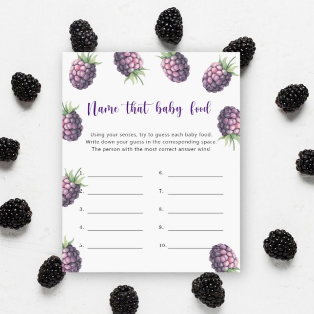 Blackberry - Nom de bébé Food jeu de douche (Créateur téléchargé)