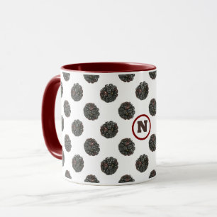 Blackberry. Pois. fruits motifs. Mug