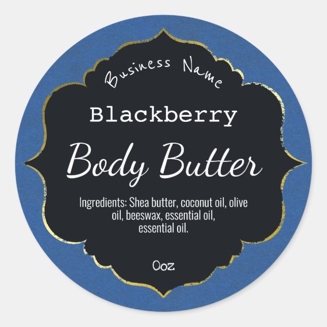 Blackberry Produits Étiquettes bleu foncé (Devant)