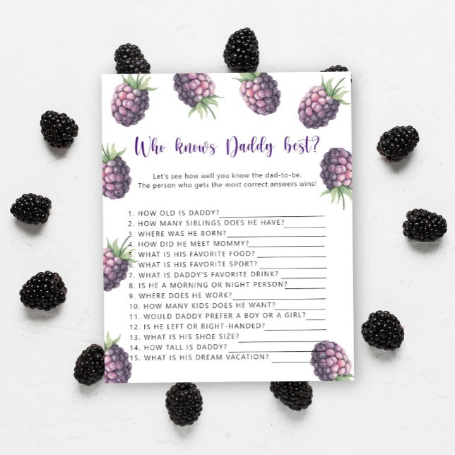 Blackberry - Qui connaît le mieux DADDY jeu (Créateur téléchargé)