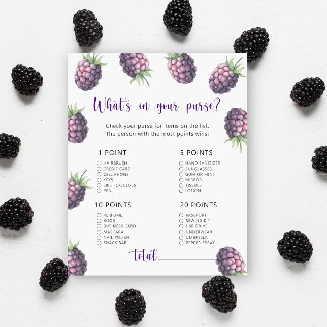 Blackberry - Qu'y a-t-il dans votre jeu de baby sh (Créateur téléchargé)