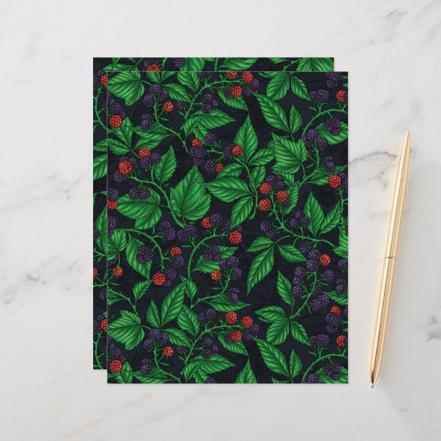 Blackberry sur gris foncé (Devant/Arrière en situation)