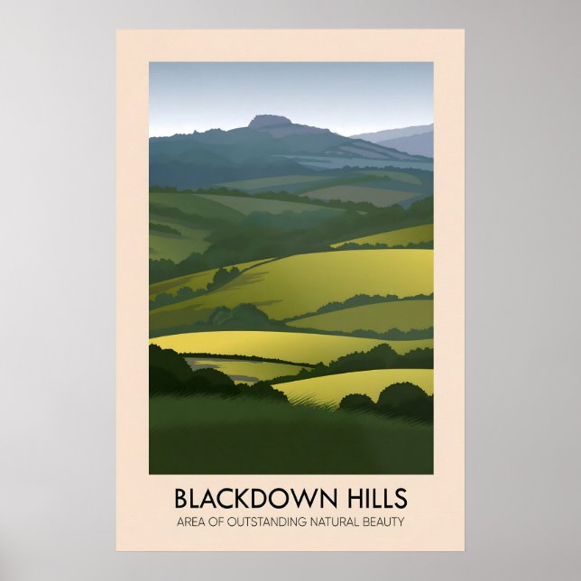 Blackdown Hills AONB Travel Poster (Devant)