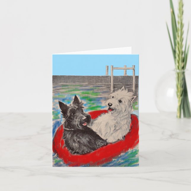 Blackie et Whitie sur un radeau (Devant)