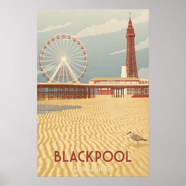 Blackpool Seaside Travel Poster (Devant)