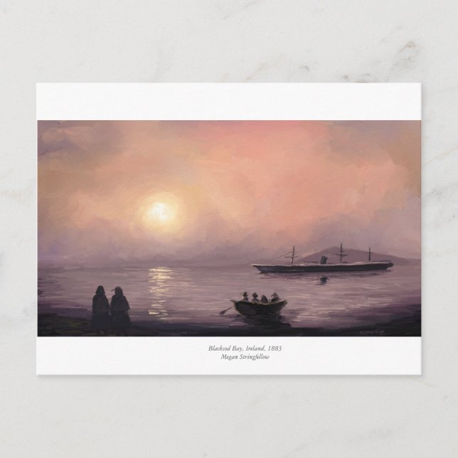 Blacksod Bay, carte postale 1883 (Devant)