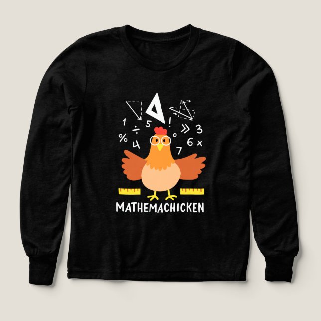 Blague de maths de poulet Mathemachicken Swag drôl (Motif recto)