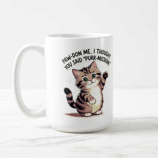 Blague homophone sur les chats Mug (Gauche)