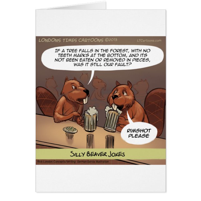 Blagues Idiotes de Castor Dessin Animé Drôle (Devant)