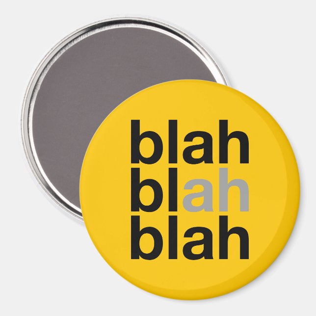 Blah Blah Blah - Magnet Minimaliste (Recto/Verso)