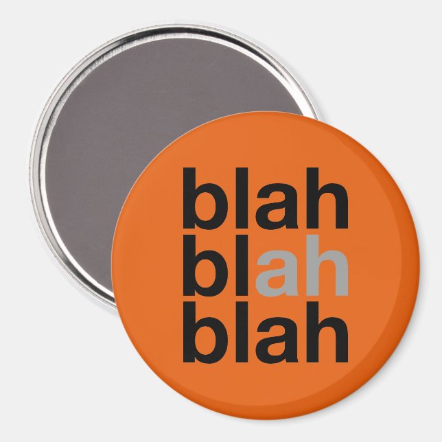 Blah Blah Blah - Magnet Minimaliste (Recto/Verso)