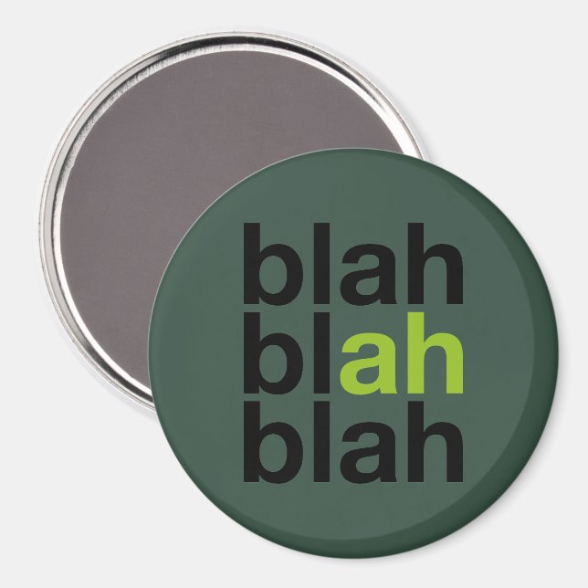 Blah Blah Blah - Magnet Minimaliste (Recto/Verso)