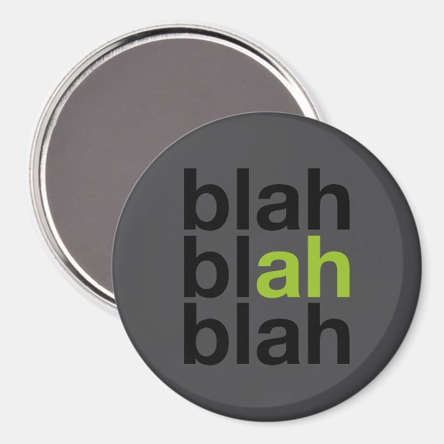 Blah Blah Blah - Magnet Minimaliste (Recto/Verso)