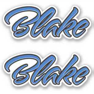 Blake Name Blue Autocollants Sticker Stickerset