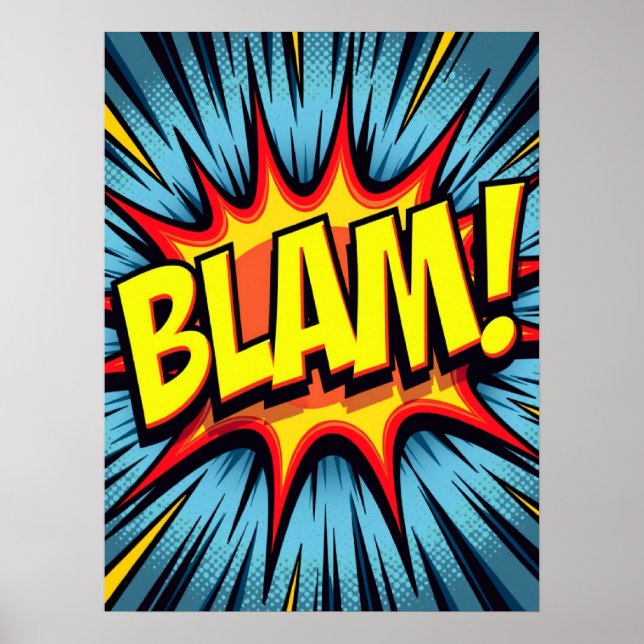 BLAM ! Poster de la bande dessinée Pop Art (Devant)