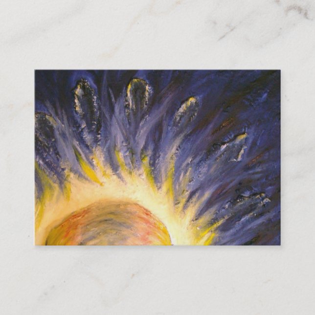 Blanc attentif de carte de visite d'esprit (Devant)