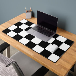 Blanc avec grand Motif de style Carré noir