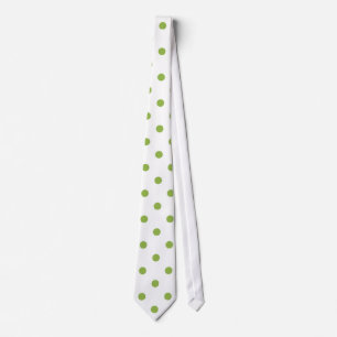 Blanc avec point couleur verte (Noël 9) Cravate ma