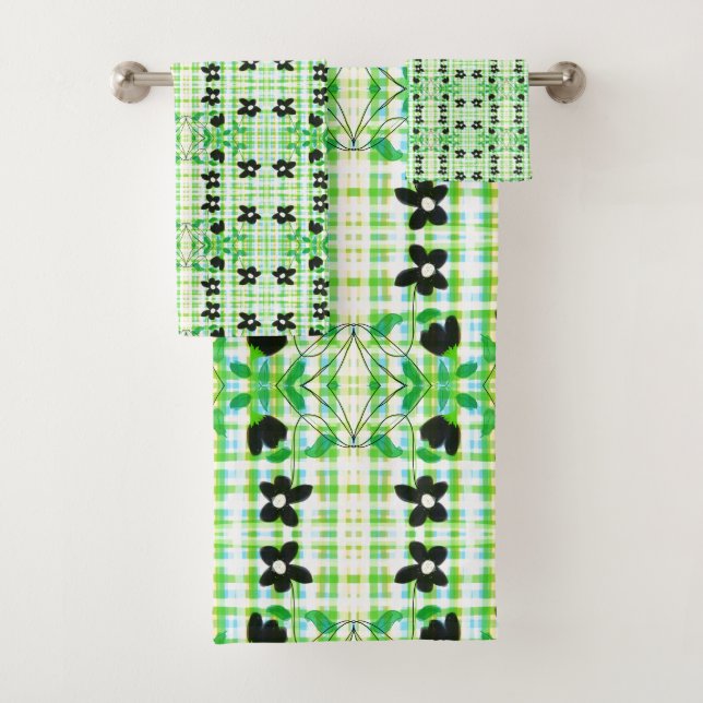 Blanc Bleu Et Vert Plat (En situation)