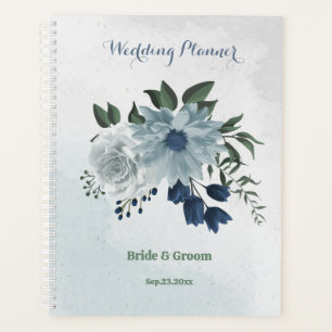 blanc & bleu mariage fleuri
