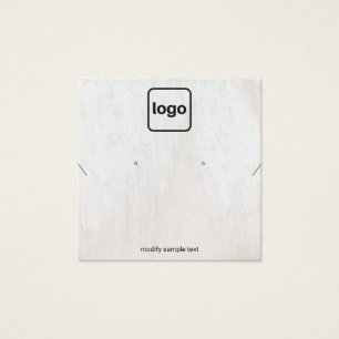 Blanc Bois Ajouter Logo Collier Elevage Carte d'af