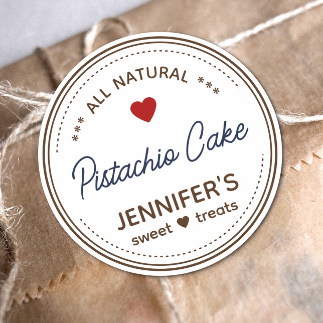 Blanc Brown clair Étiquettes Coeur manuscrit (Créateur téléchargé)