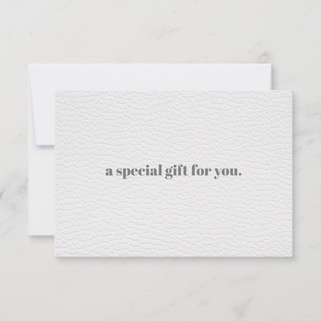 BLANC | Carte cadeau Elegant Leather Look (Devant)