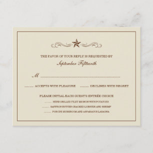 Blanc cassé et brun RSVP occidentaux (AVEC des