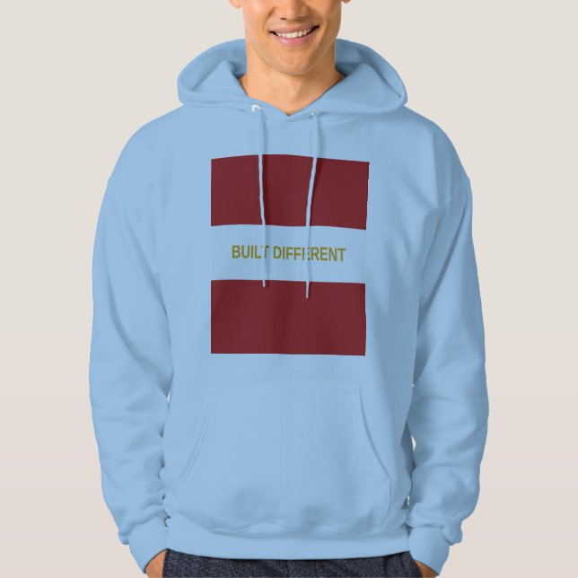 Blanc construit différemment Logo Box Sweat à capu (Devant)