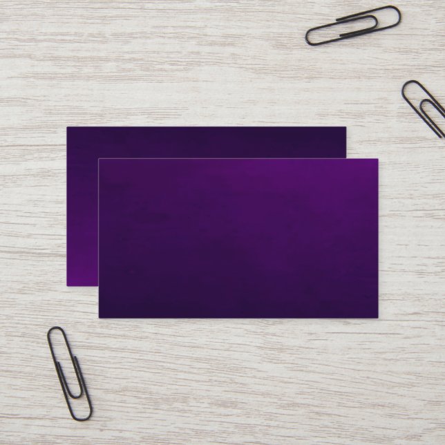 BLANC CRÉER VOTRE PROPRE CARTE DE VISITE PURPLE (Devant/Arrière en situation)