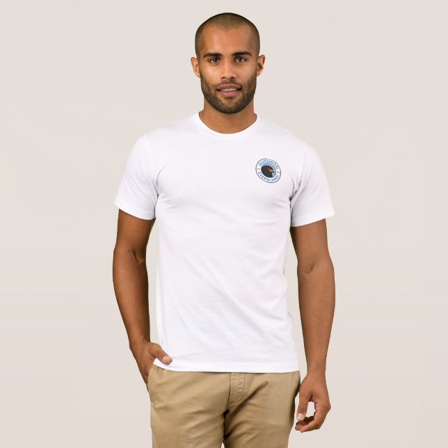 Blanc de base du T-shirt des hommes de marais (Devant entier)