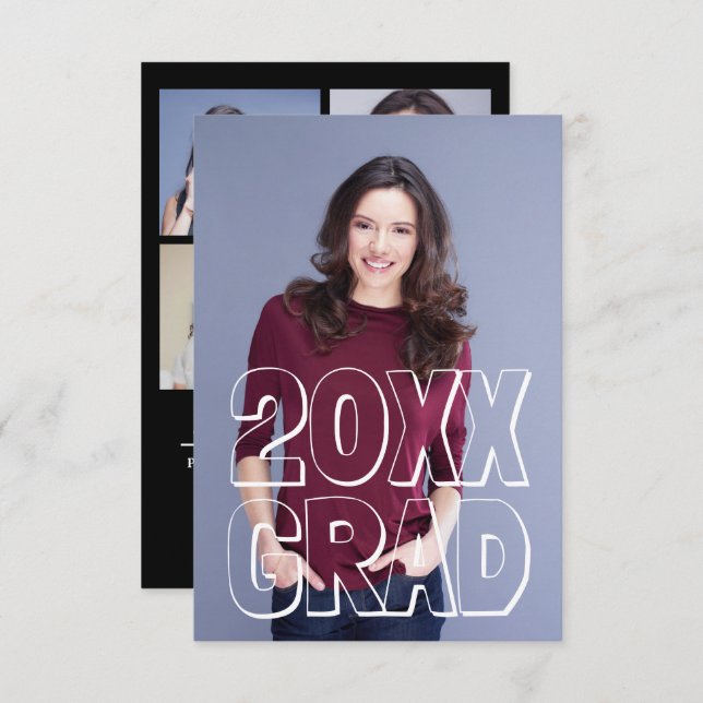 Blanc de caractères gras - faire-part de (Devant / Derrière)