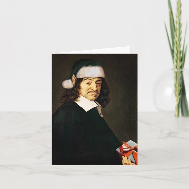 Blanc de carte de Noël de Descartes (Devant)