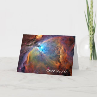 Blanc de carte de voeux de nébuleuse d'Orion à