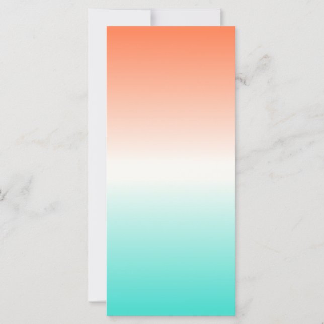 Blanc de corail Turquoise Tricolore Ombré Vierge (Devant)