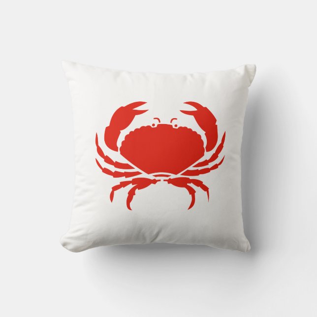 BLANC DE CRABE sur coussin rouge (Recto)