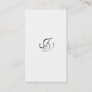 Blanc de noir de monogramme de carte de visite de