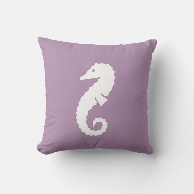 BLANC DE SEAHORSE sur coussin bleu LAVENDER (Recto)