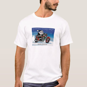 Blanc de T-shirt de Père Noël Outlaw©