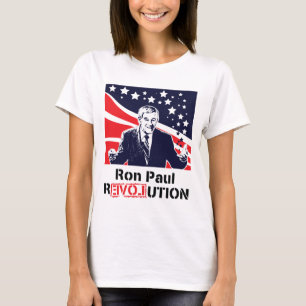 Blanc de T-shirt de révolution de Ron Paul