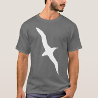 Blanc de T-shirt d'oiseau d'albatros