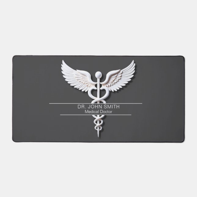 Blanc détaillé Nettoyer Caduceus Anthracite Médica (Recto)