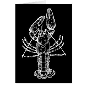 Blanc d'illustration d'écrevisses sur le noir