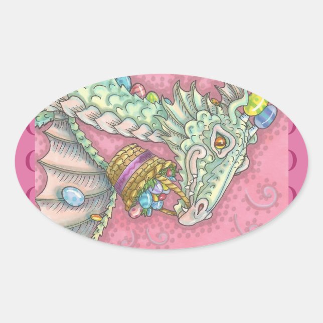 BLANC EASTER EGG DRAGON IMAGINAIRE STICKERS Feuill (Devant)