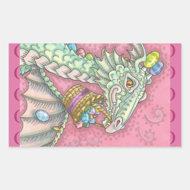 BLANC EASTER EGG DRAGON IMAGINAIRE STICKERS Feuill (Devant)