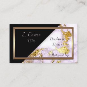 Blanc élégant et carte de visite de marbre 3 d'o